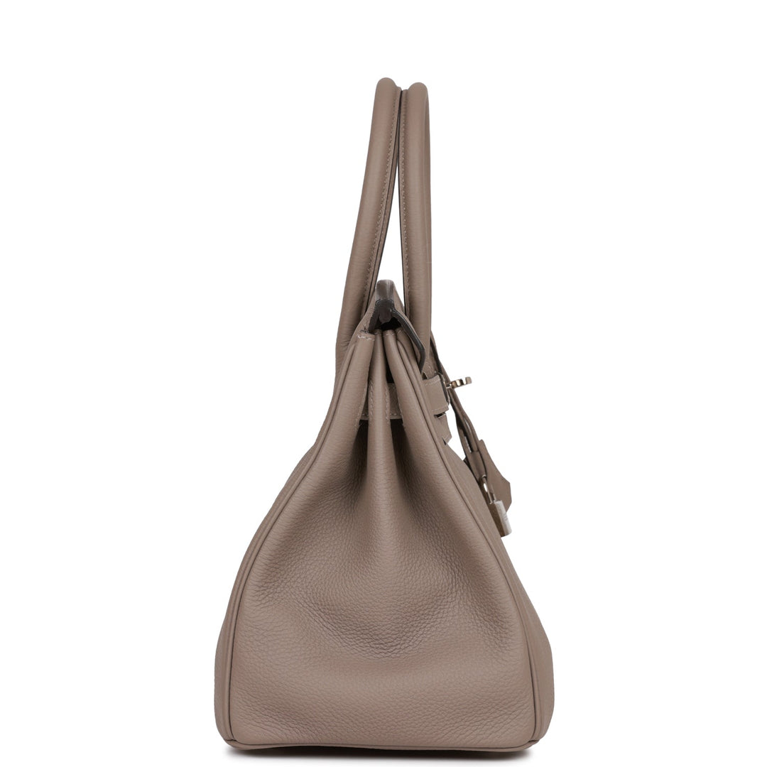 Top quality Hermes Birkin 30 Gris Asphalte Togo Palladium Hardware