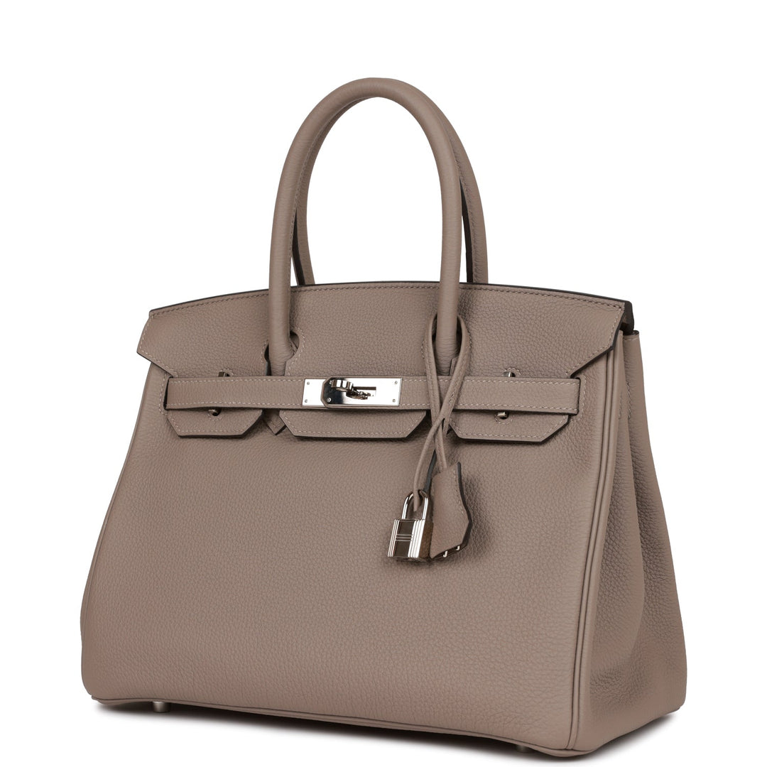Top quality Hermes Birkin 30 Gris Asphalte Togo Palladium Hardware