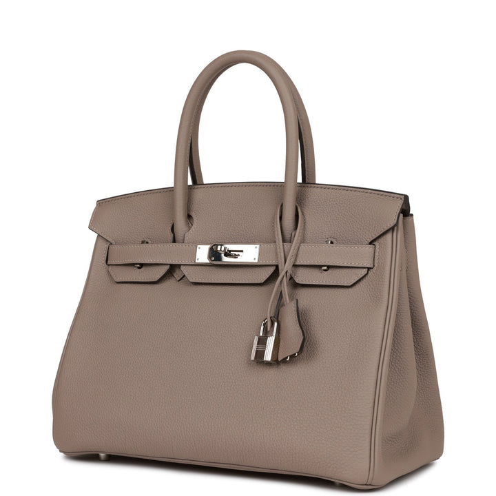 Top quality Hermes Birkin 30 Gris Asphalte Togo Palladium Hardware