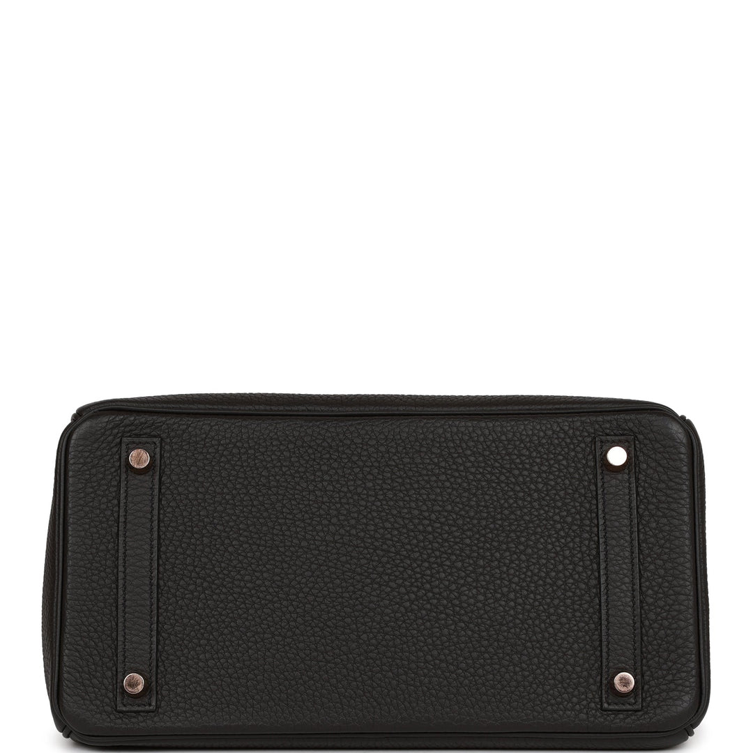 Hermes Birkin 30 Black Togo Rose Gold Hardware