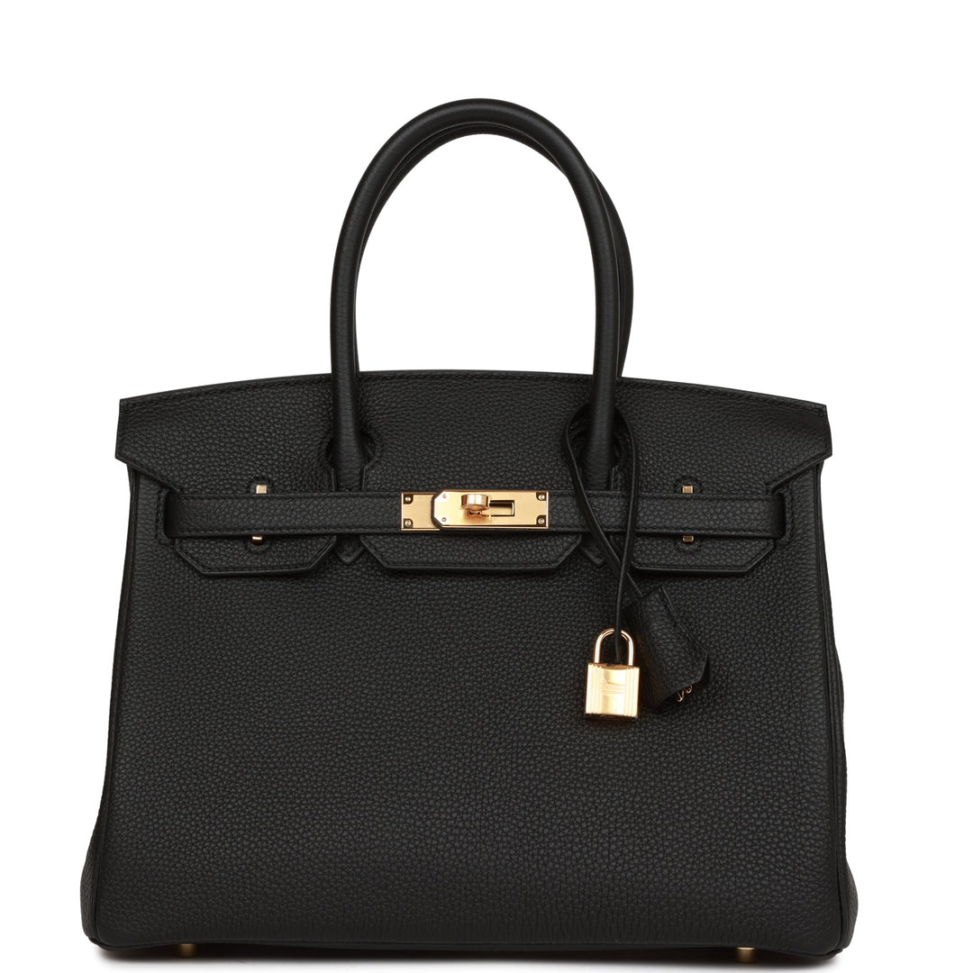 top quality Hermes Birkin 30 Black Togo Gold Hardware