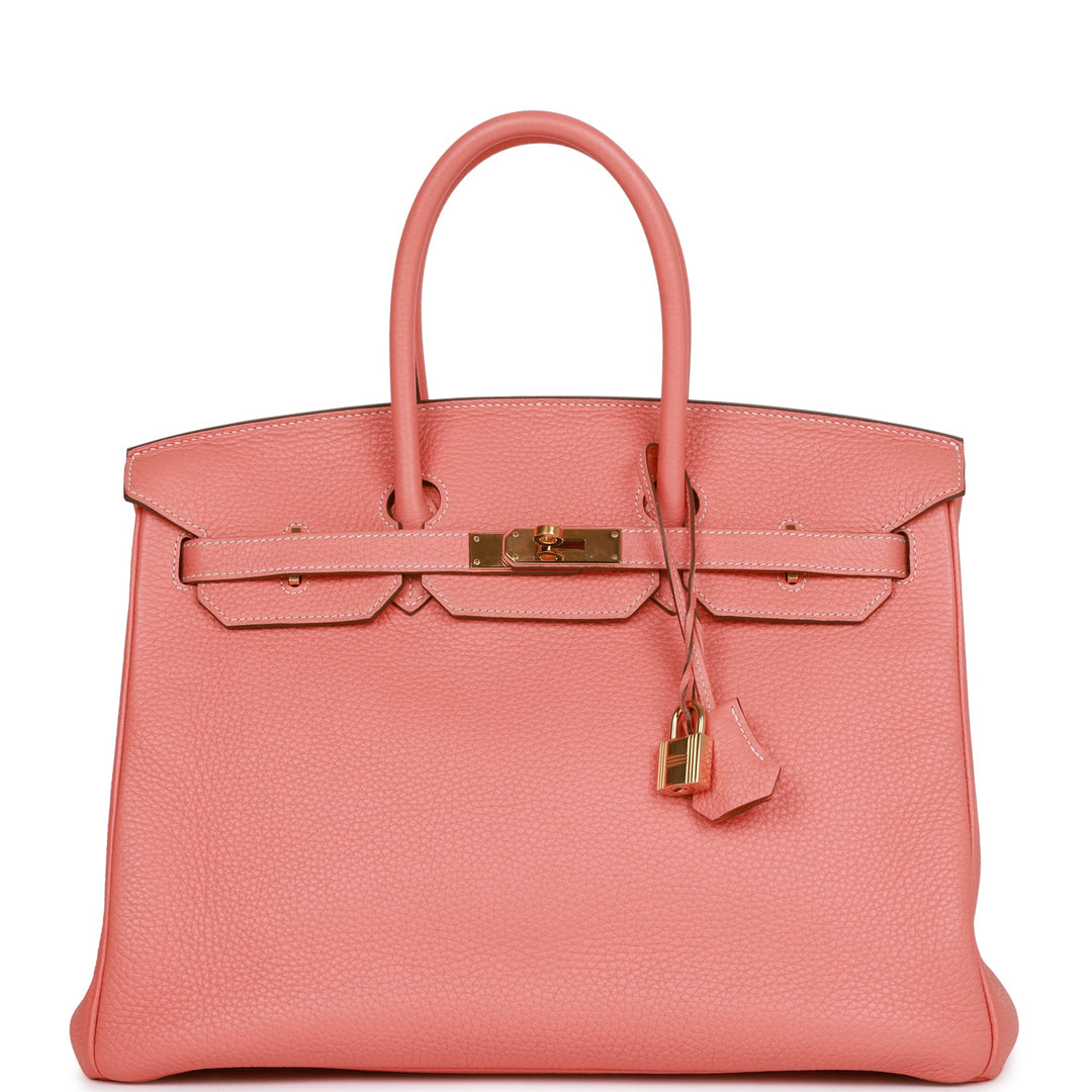 top quality Hermes Birkin 35 Crevette Togo Gold Hardware
