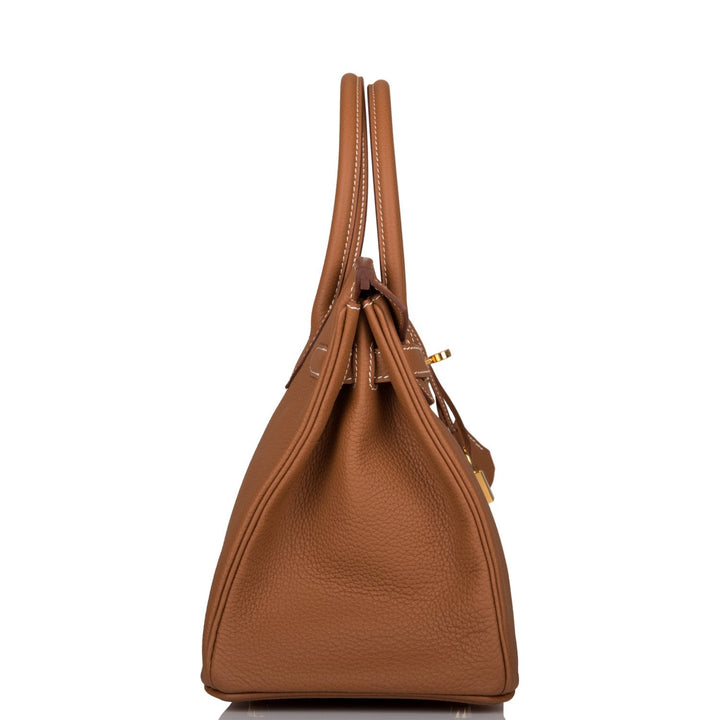 Premium Handmade Hermes Gold Togo Birkin 30cm Gold Hardware