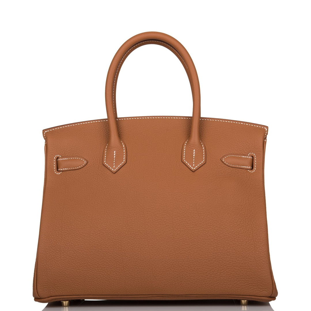 Premium Handmade Hermes Gold Togo Birkin 30cm Gold Hardware