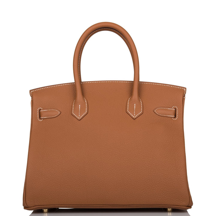 Premium Handmade Hermes Gold Togo Birkin 30cm Gold Hardware