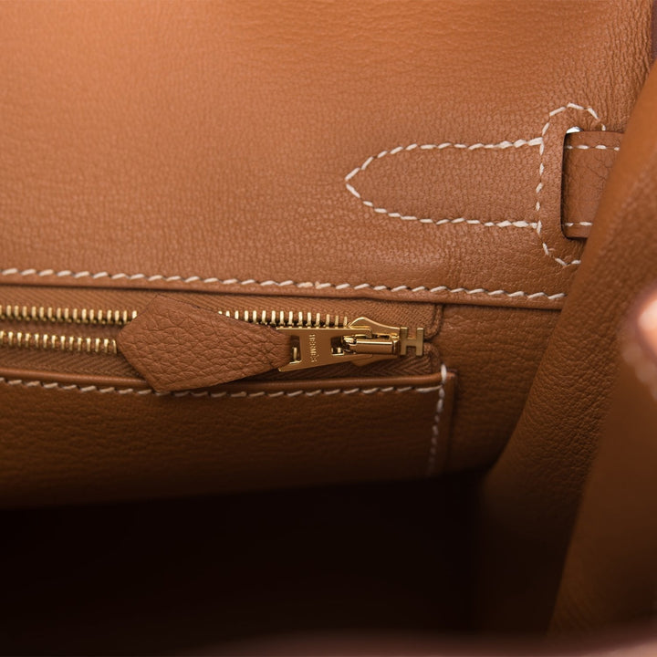 Premium Handmade Hermes Gold Togo Birkin 30cm Gold Hardware