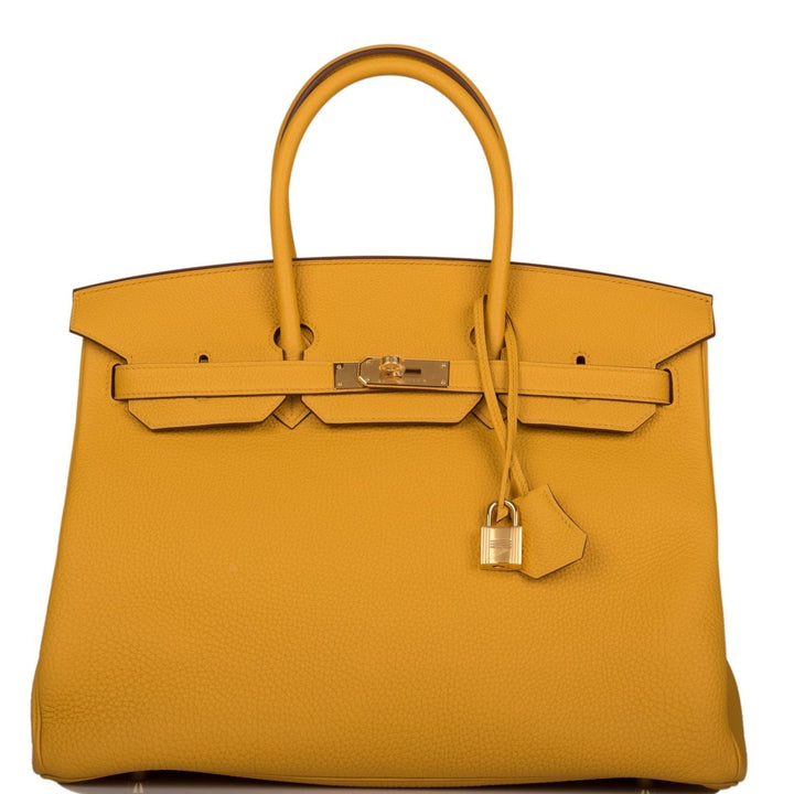 Top quality Hermes Birkin 35 Jaune Ambre Togo Gold Hardware