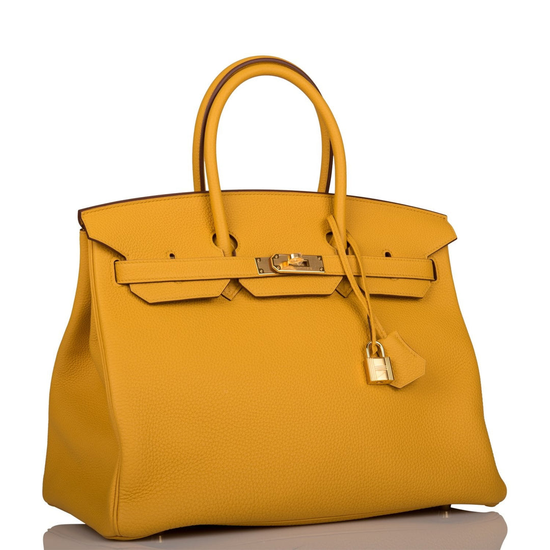 Top quality Hermes Birkin 35 Jaune Ambre Togo Gold Hardware