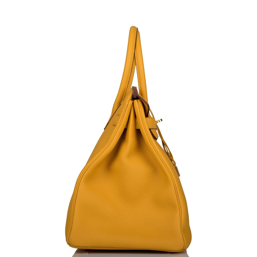 Top quality Hermes Birkin 35 Jaune Ambre Togo Gold Hardware
