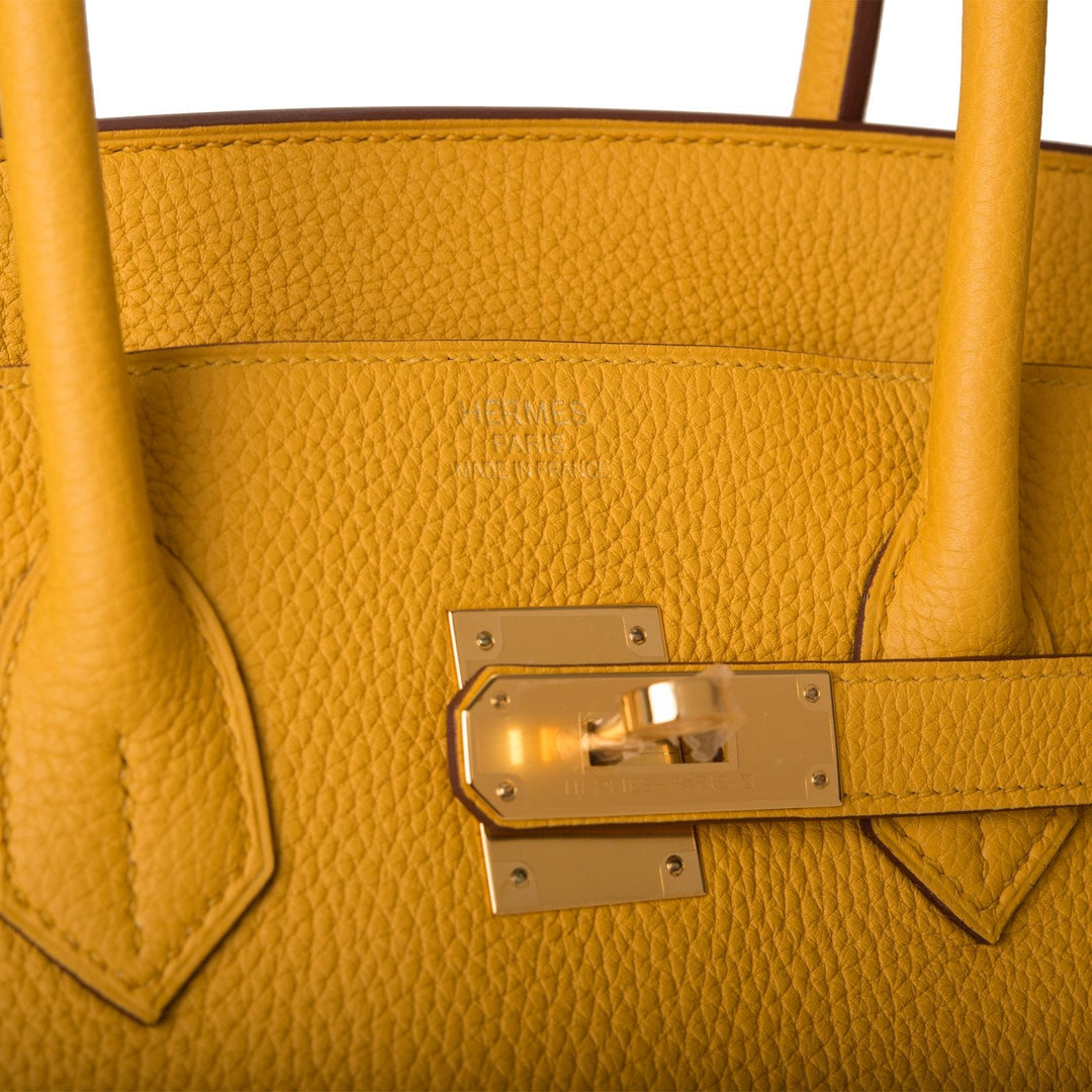 Top quality Hermes Birkin 35 Jaune Ambre Togo Gold Hardware