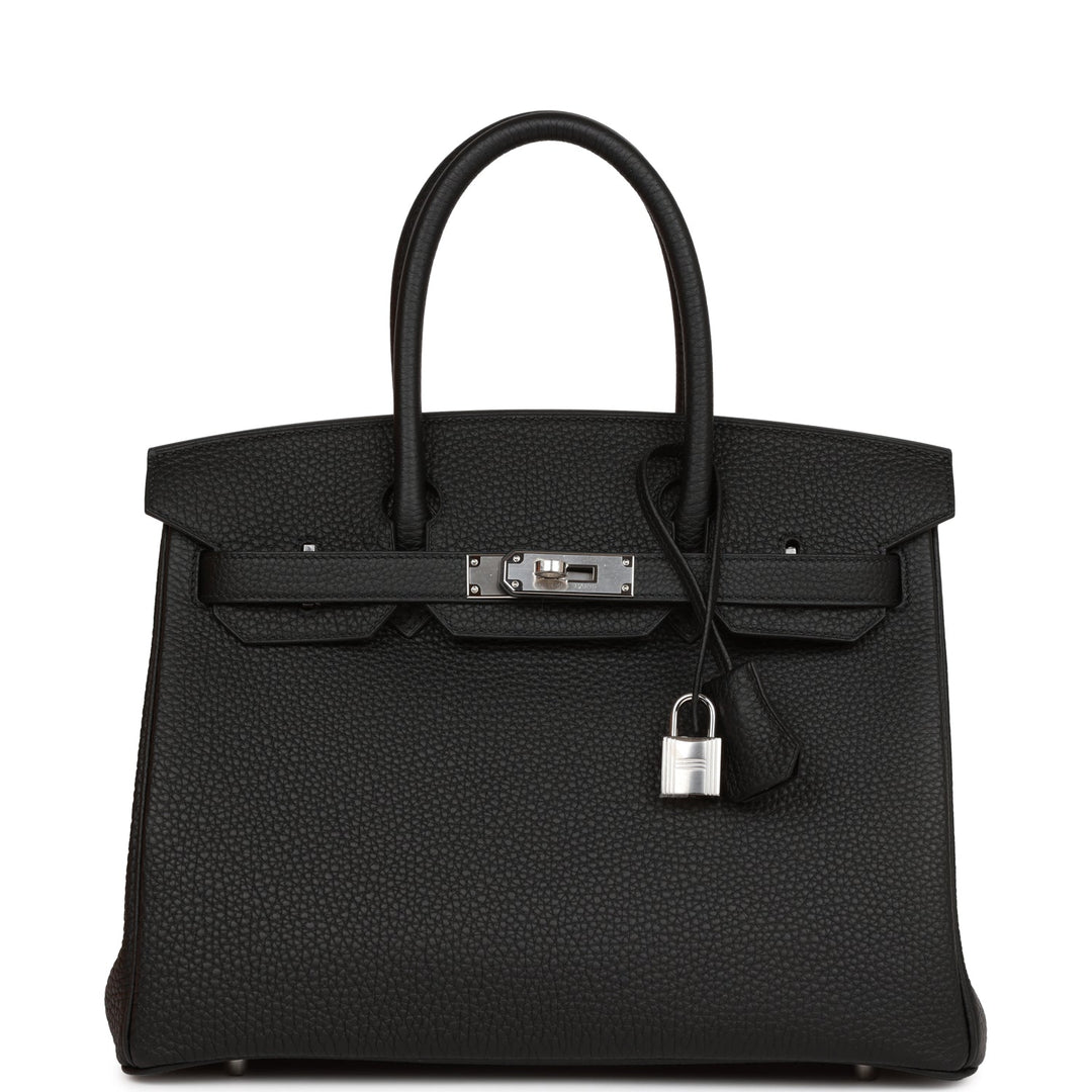top quality Hermes Birkin 30 Black Togo Palladium Hardware