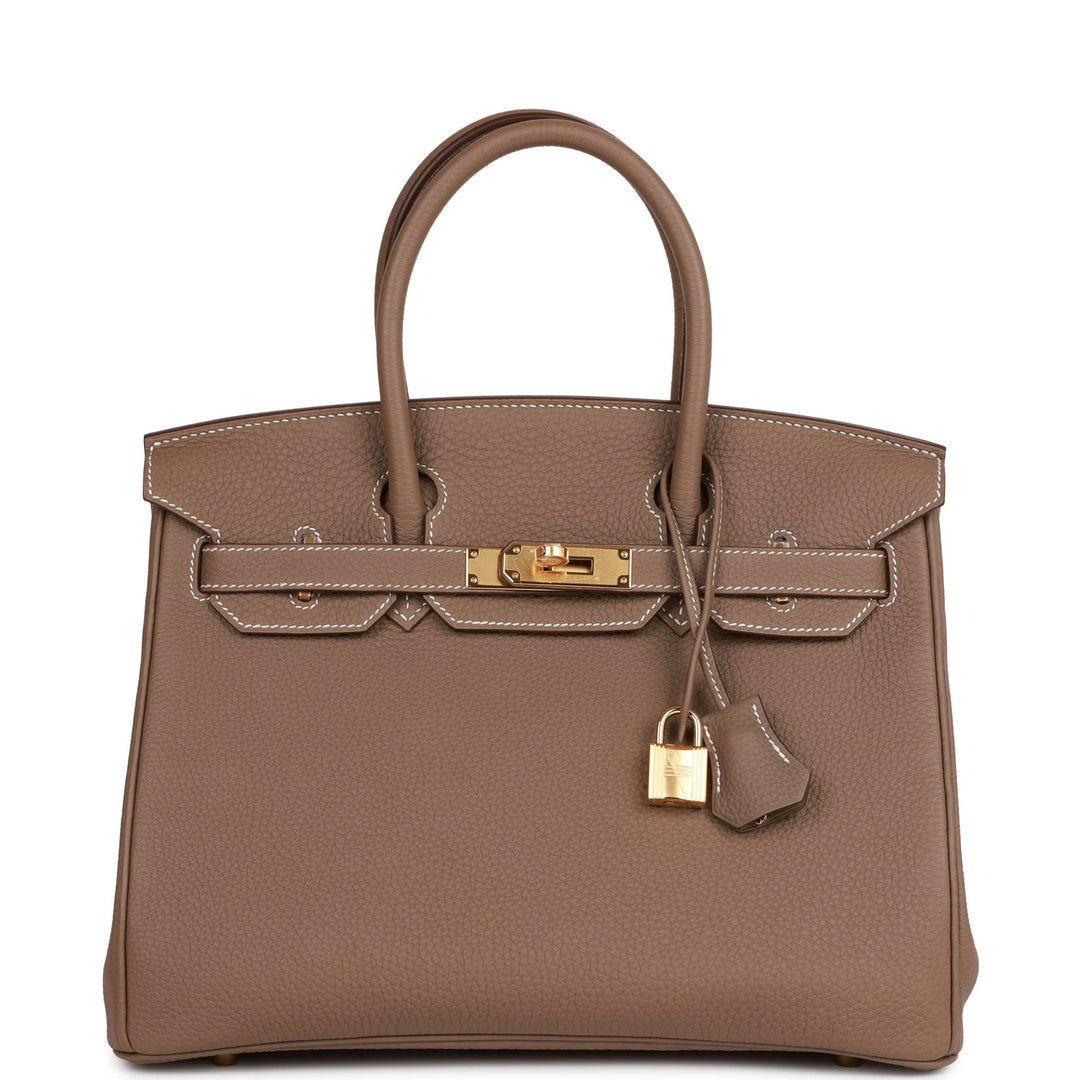 top quality Hermes Birkin 30 Etoupe Togo Gold Hardware