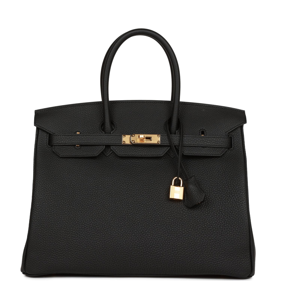 top quality Hermes Birkin 35 Black Togo Gold Hardware