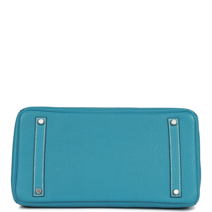 Hermes Birkin 35 Bleu Jean Togo Palladium Hardware