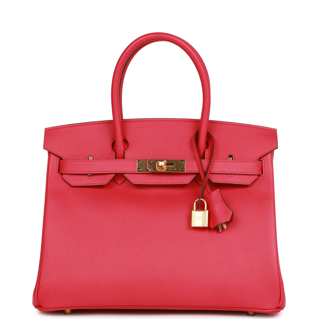 top quality Hermes Birkin 30 Rose Extreme Epsom Gold Hardware