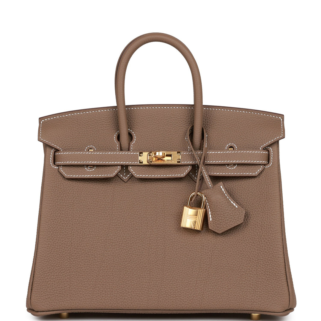 top quality Hermes Birkin 25 Etoupe Togo Gold Hardware