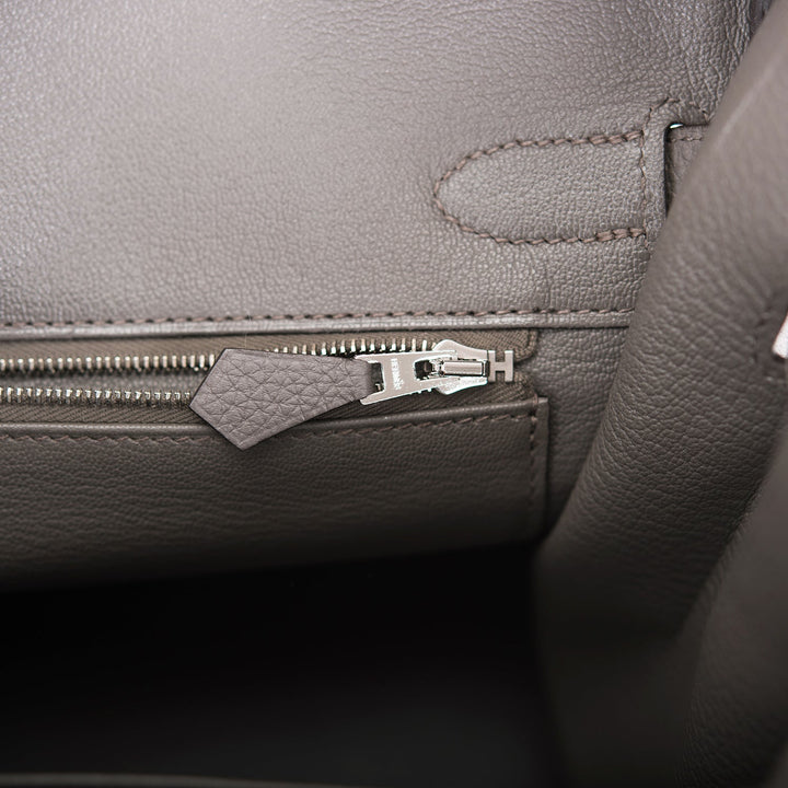 Hermes Birkin 30 Etain Togo Palladium Hardware