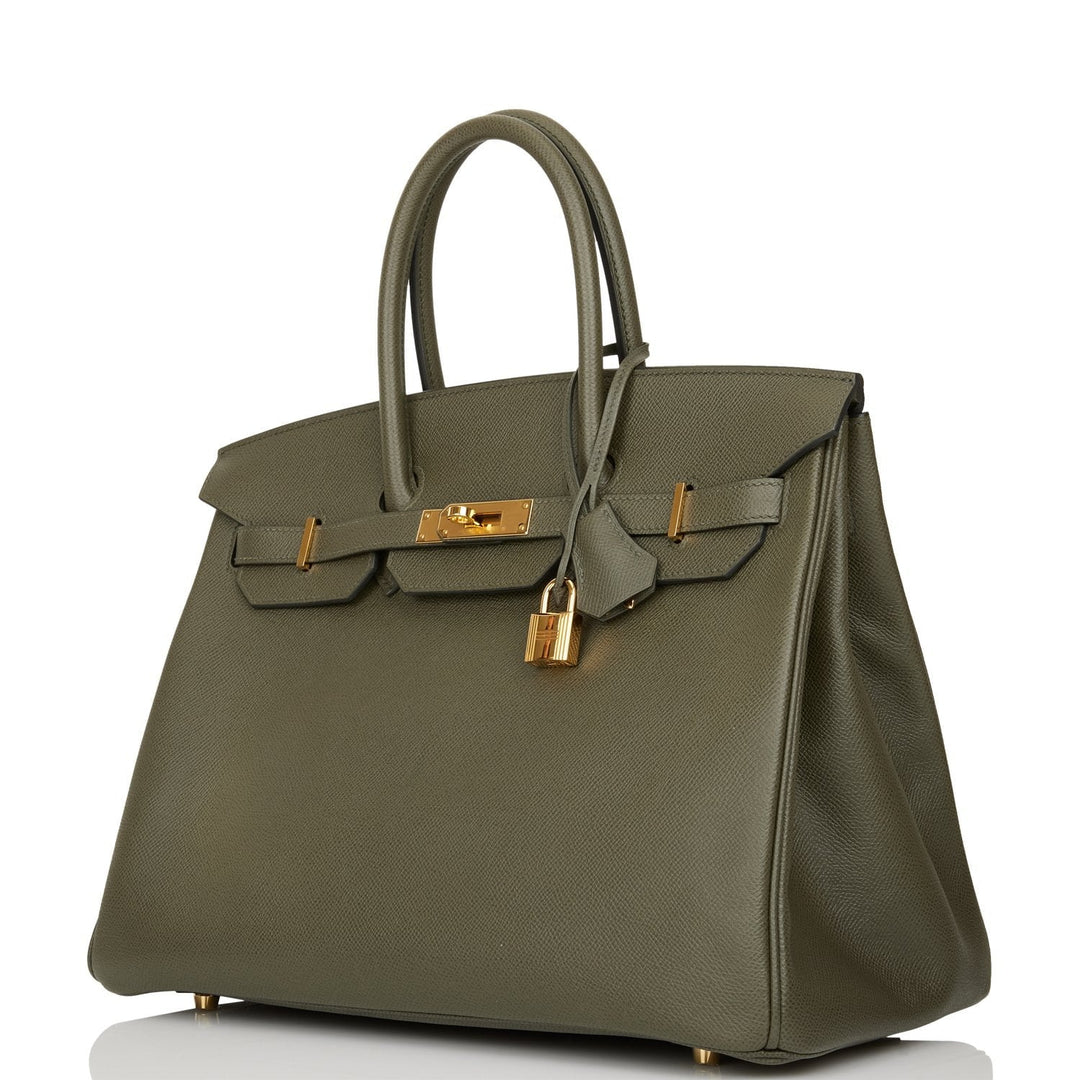 Hermes Birkin 35 Vert de Gris Epsom Gold Hardware
