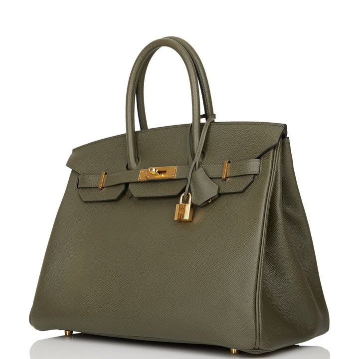 Hermes Birkin 35 Vert de Gris Epsom Gold Hardware