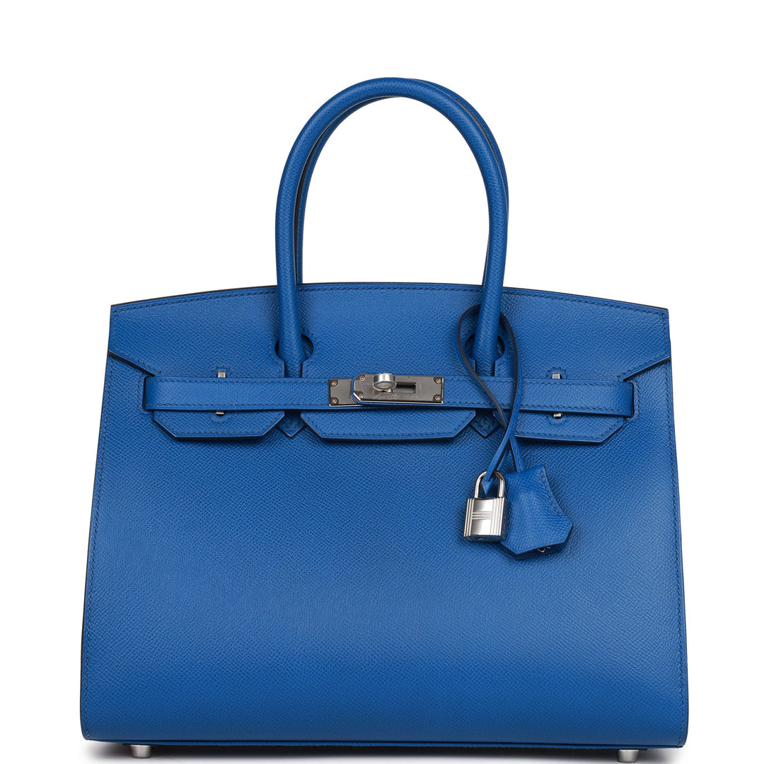 top quality Hermes Birkin Sellier 30 Bleu France Epsom Palladium Hardware