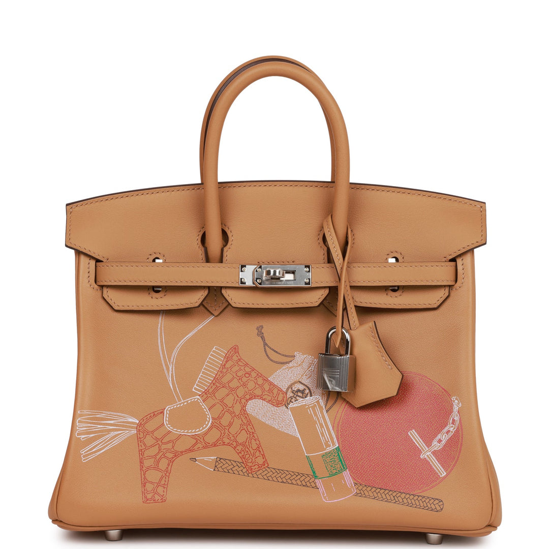 top quality Hermes Birkin 25 In & Out Biscuit Swift Palladium Hardware
