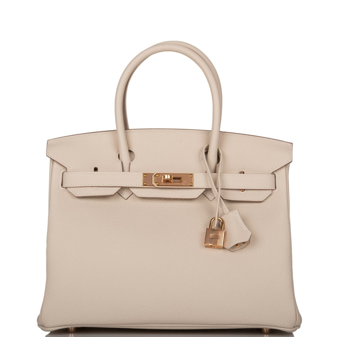 top quality Hermes Birkin 30 Craie Togo Rose Gold Hardware