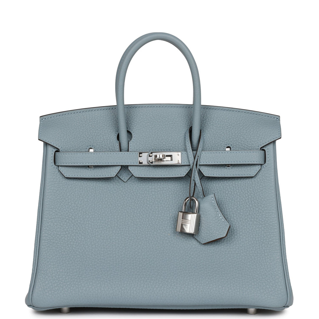 top quality Hermes Birkin 25 Bleu Lin Verso Togo Palladium Hardware