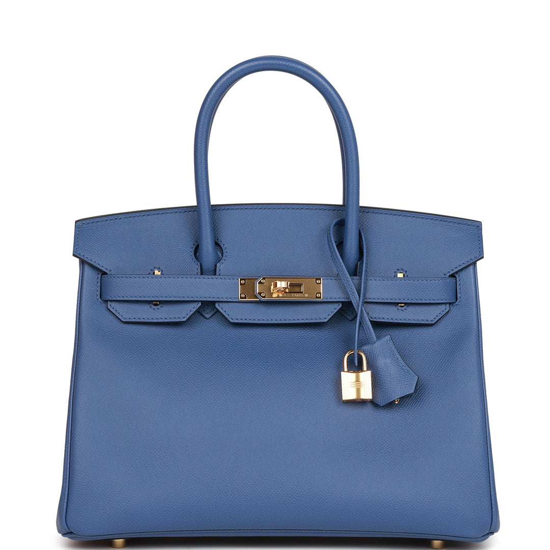 top quality Hermes Birkin 30 Bleu Brighton Epsom Gold Hardware