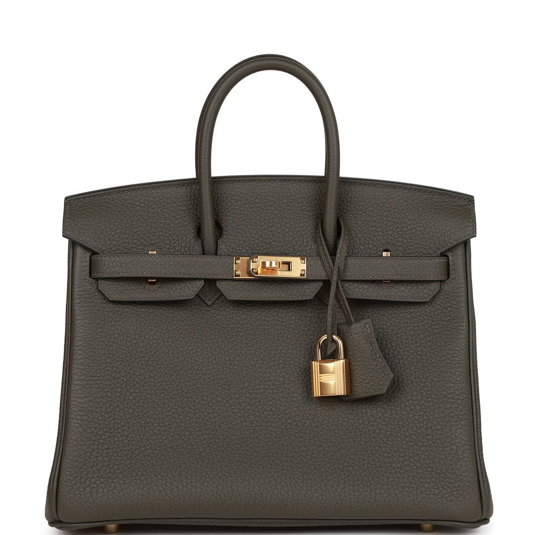 top quality Hermes Birkin 25 Vert de Gris Togo Gold Hardware