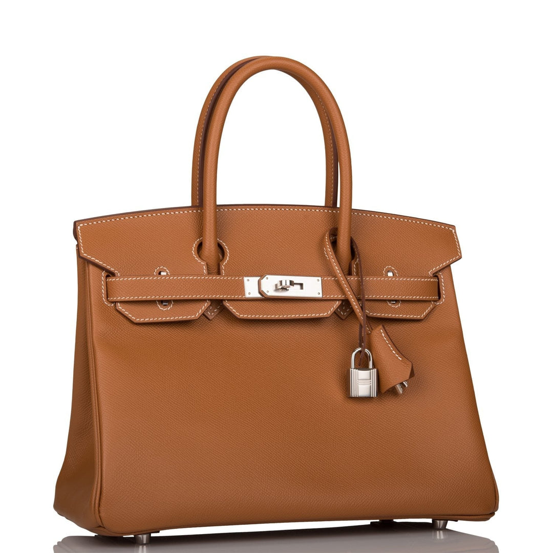 Top quality Hermes Birkin 30 Gold Epsom Palladium Hardware