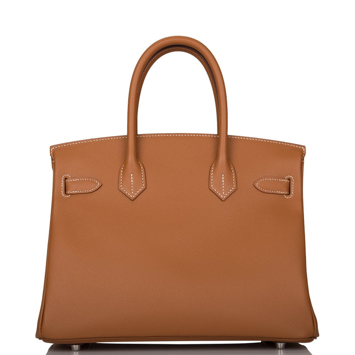 Top quality Hermes Birkin 30 Gold Epsom Palladium Hardware