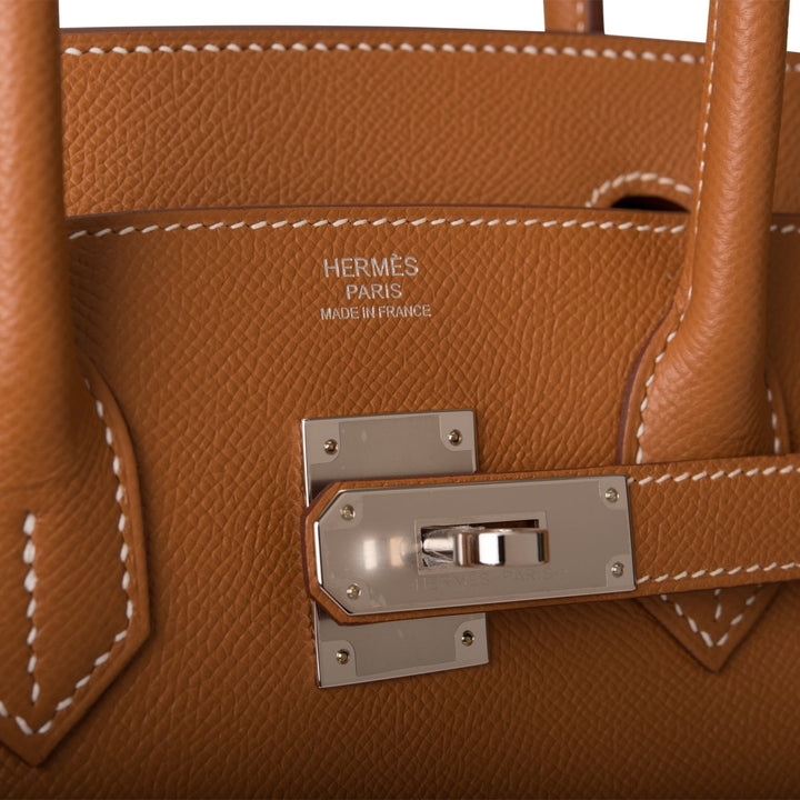 Top quality Hermes Birkin 30 Gold Epsom Palladium Hardware