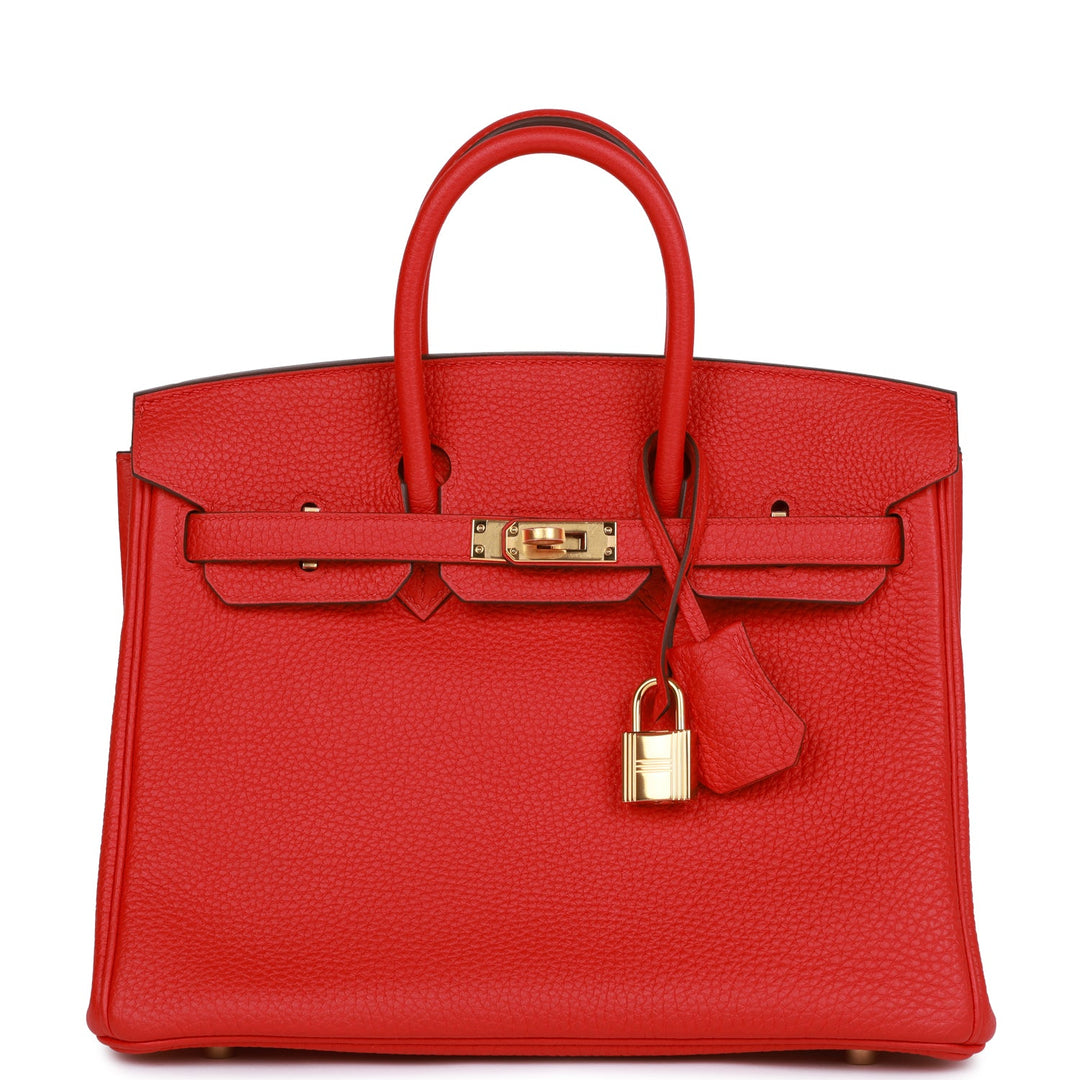 top quality Hermes Birkin 25 Rouge de Coeur Togo Gold Hardware