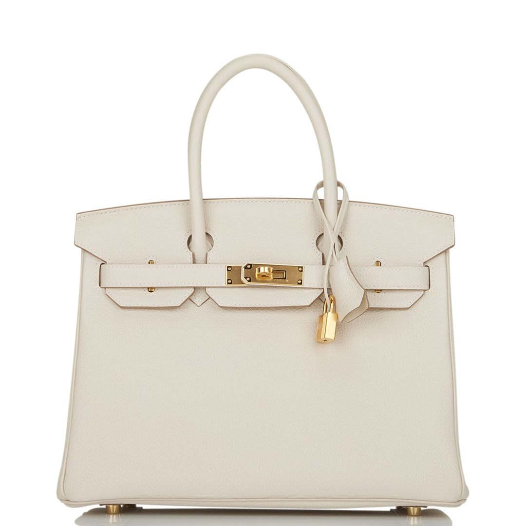 Top quality Hermes Birkin 30 Craie Togo Gold Hardware