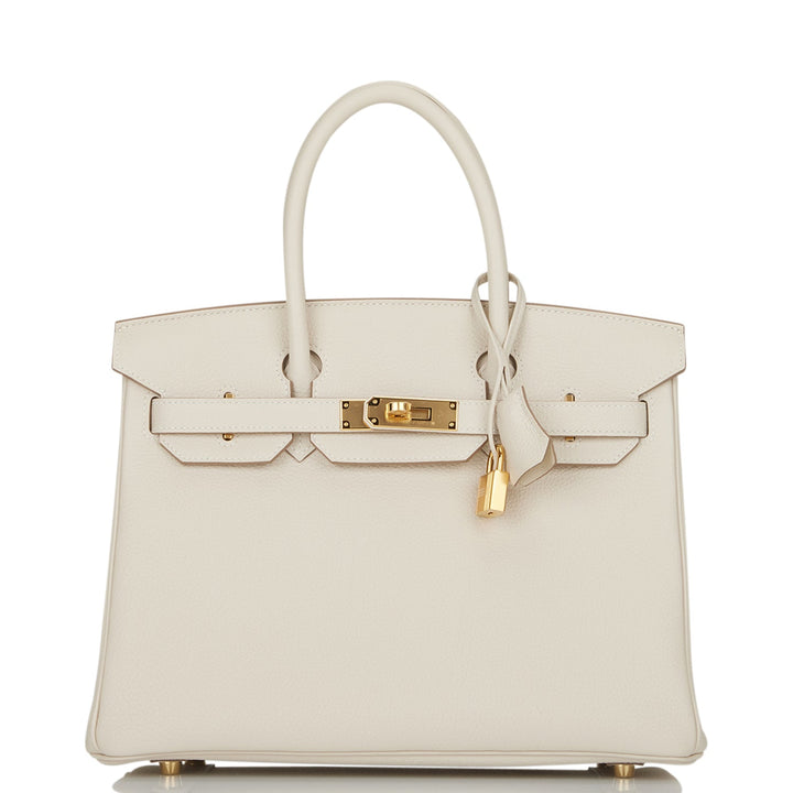Top quality Hermes Birkin 30 Craie Togo Gold Hardware