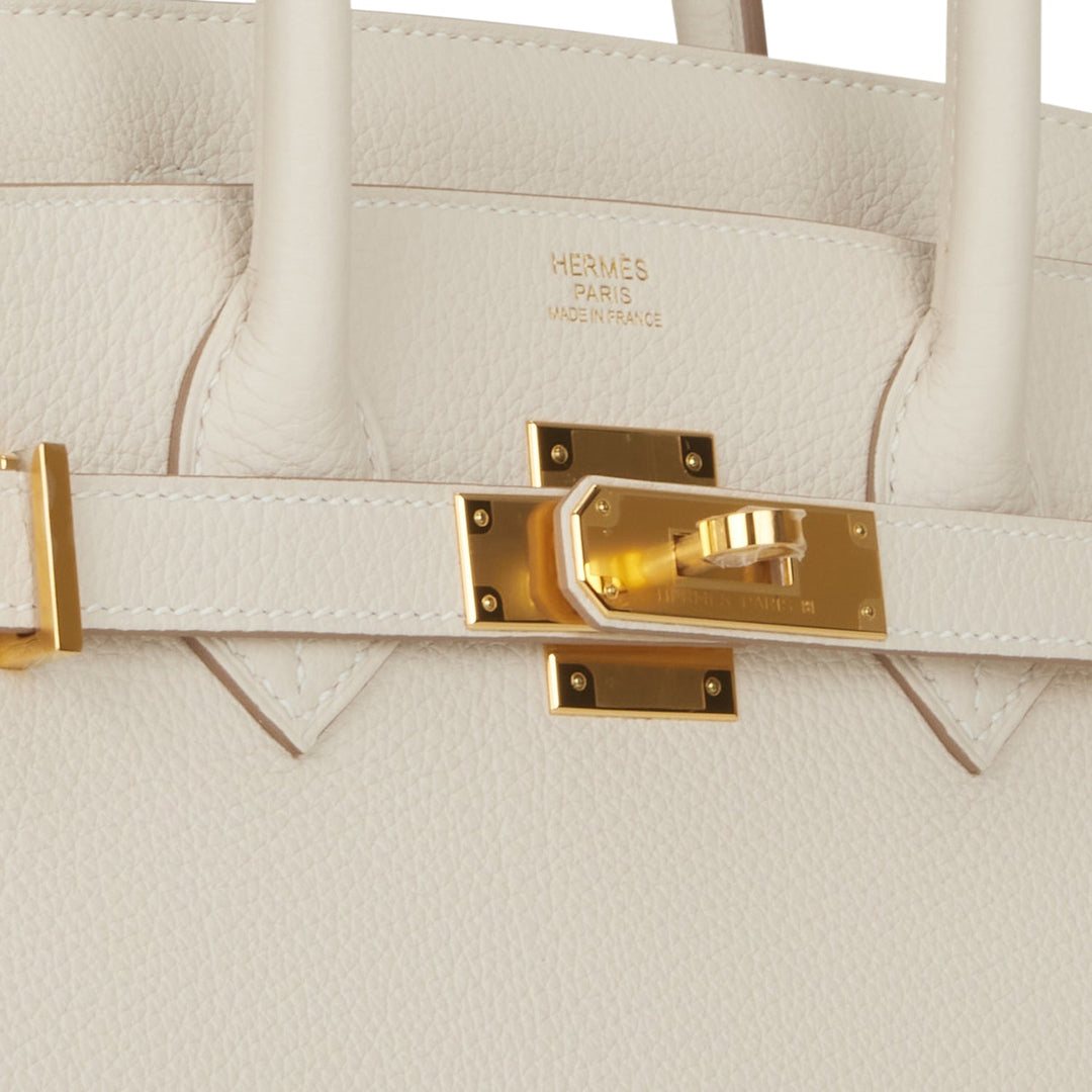 Top quality Hermes Birkin 30 Craie Togo Gold Hardware