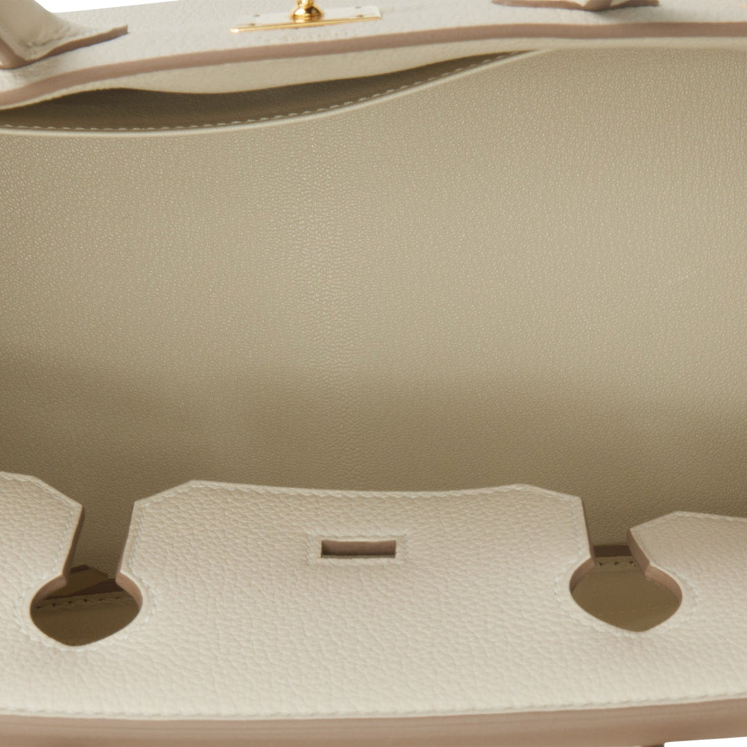 Top quality Hermes Birkin 30 Craie Togo Gold Hardware