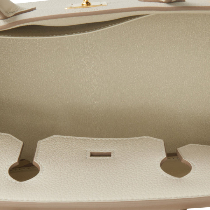Top quality Hermes Birkin 30 Craie Togo Gold Hardware