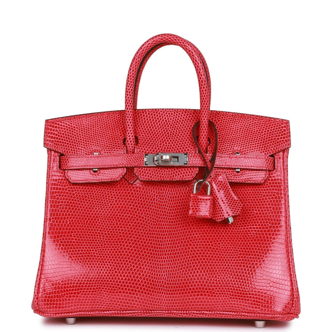 top quality Hermes Birkin 25 Rose Extreme Lizard Palladium Hardware