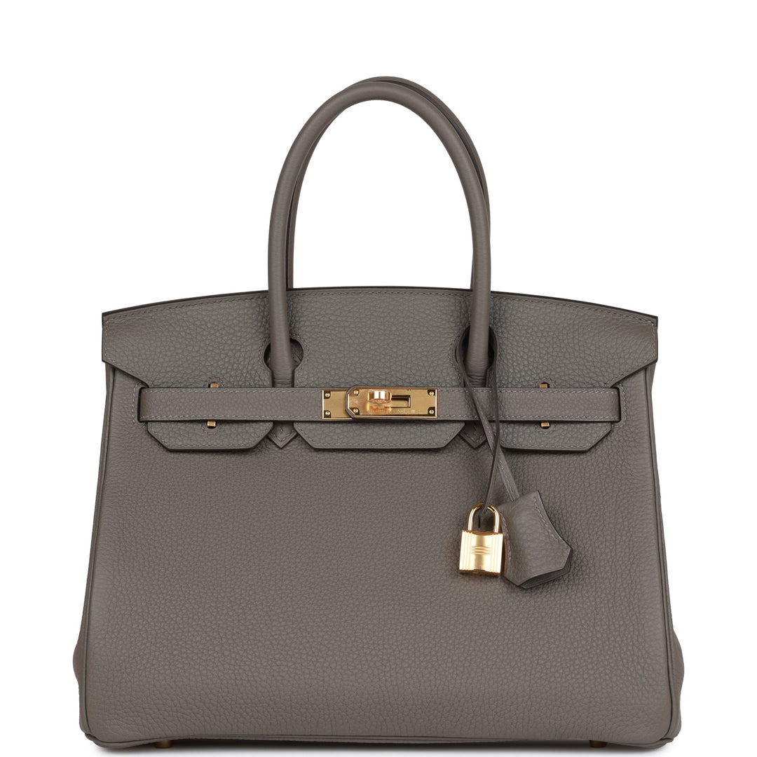 top quality Hermes Birkin 30 Gris Meyer Togo Gold Hardware