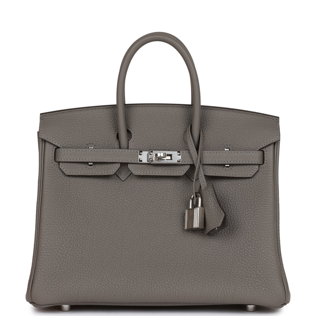 top quality Hermes Birkin 25 Gris Meyer Togo Palladium Hardware