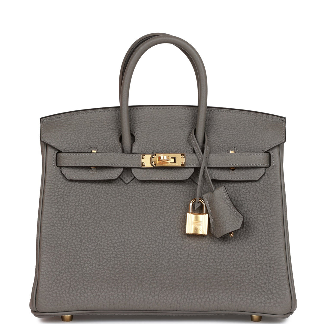 top quality Hermes Birkin 25 Gris Meyer Togo Gold Hardware