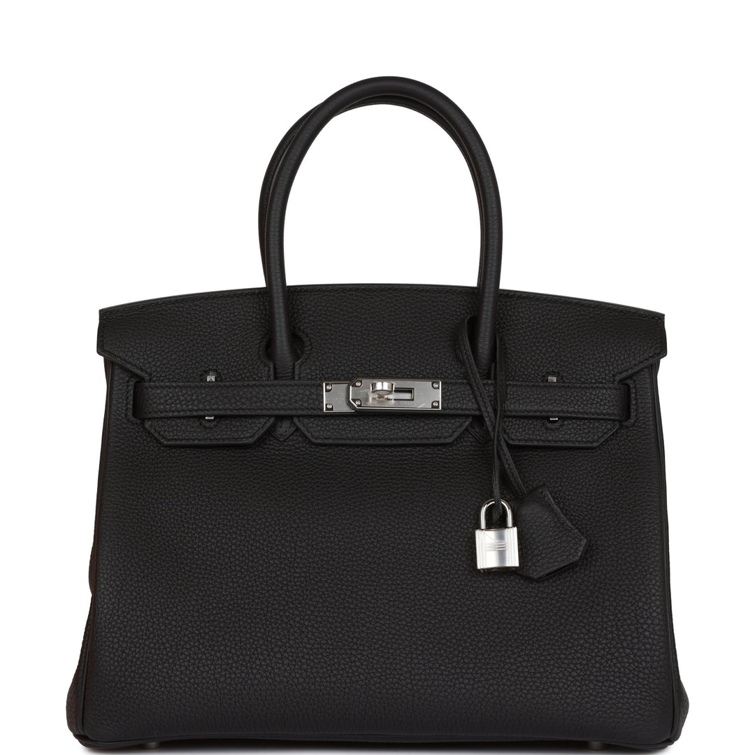 top quality Hermes Birkin 30 Black Togo Palladium Hardware