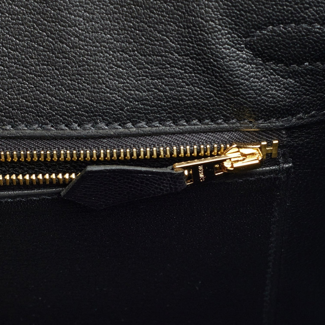 Hermes Birkin 25 Sellier Black Madame Gold Hardware