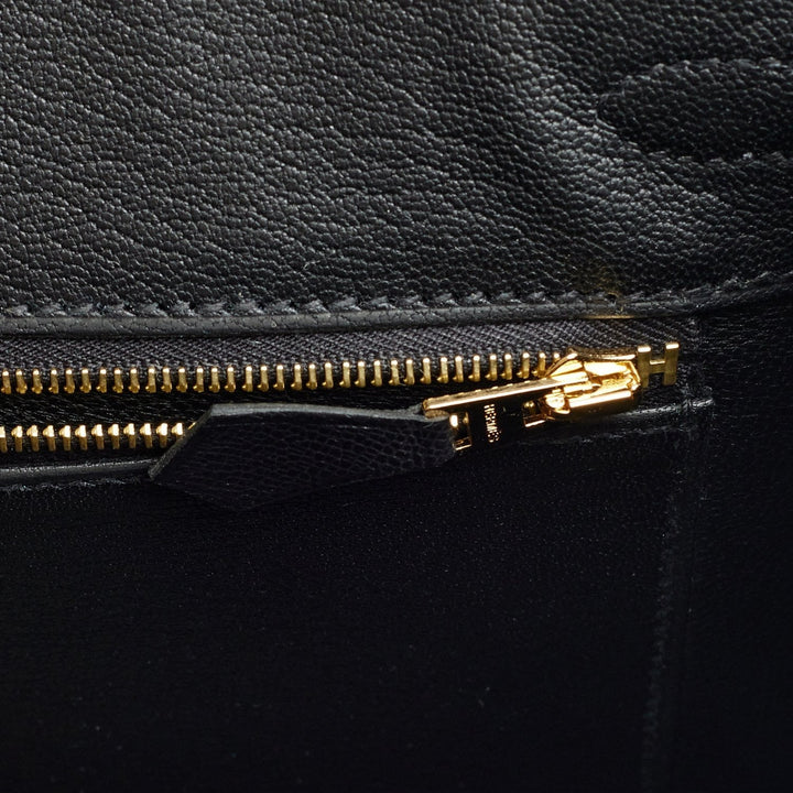 Hermes Birkin 25 Sellier Black Madame Gold Hardware