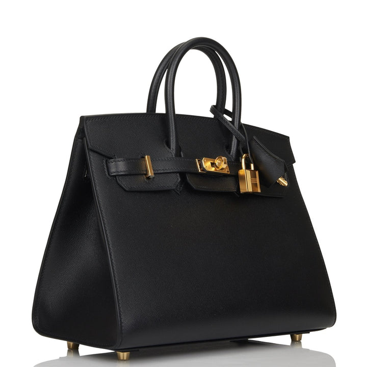 Hermes Birkin 25 Sellier Black Madame Gold Hardware