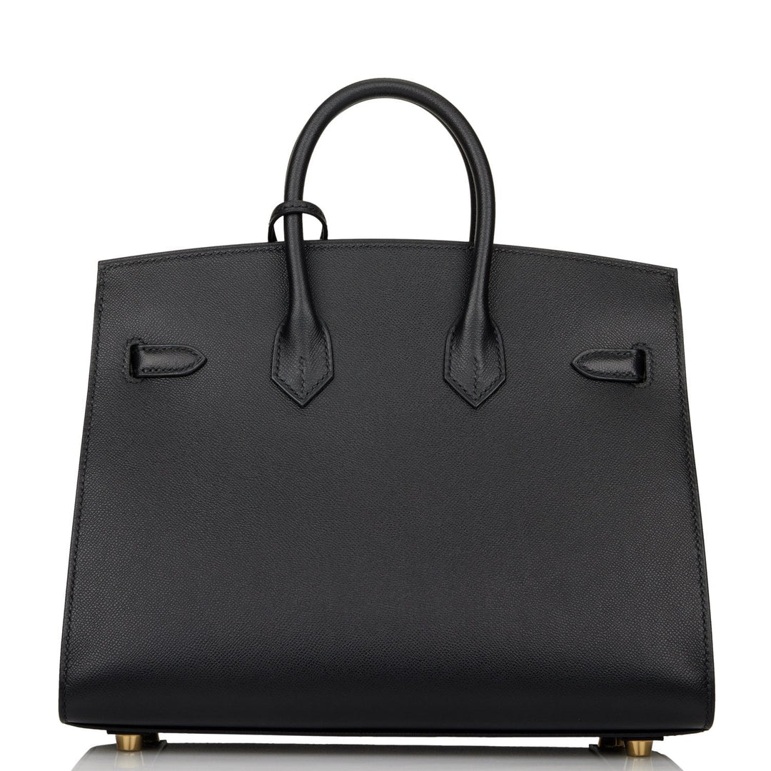 Hermes Birkin 25 Sellier Black Madame Gold Hardware