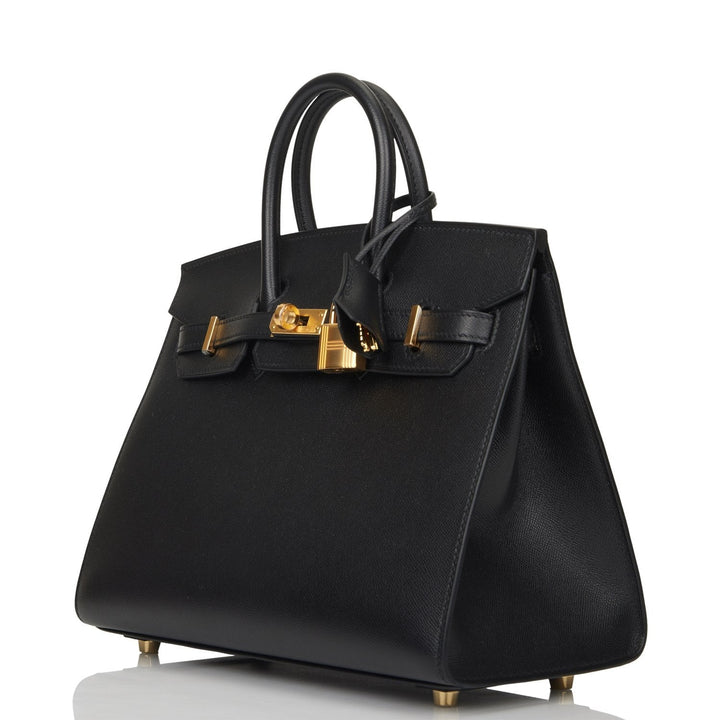 Hermes Birkin 25 Sellier Black Madame Gold Hardware