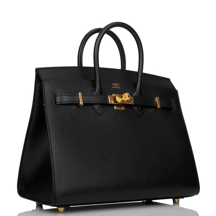 Hermes Birkin 25 Sellier Black Madame Gold Hardware
