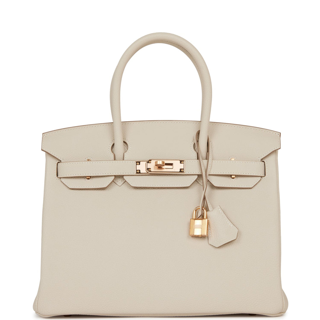 top quality Hermes Birkin 30 Craie Togo Rose Gold Hardware